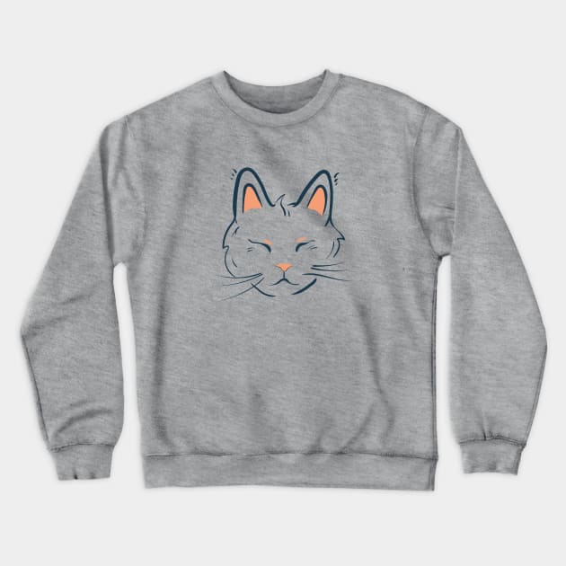 Cute kitten face Crewneck Sweatshirt by Catdog